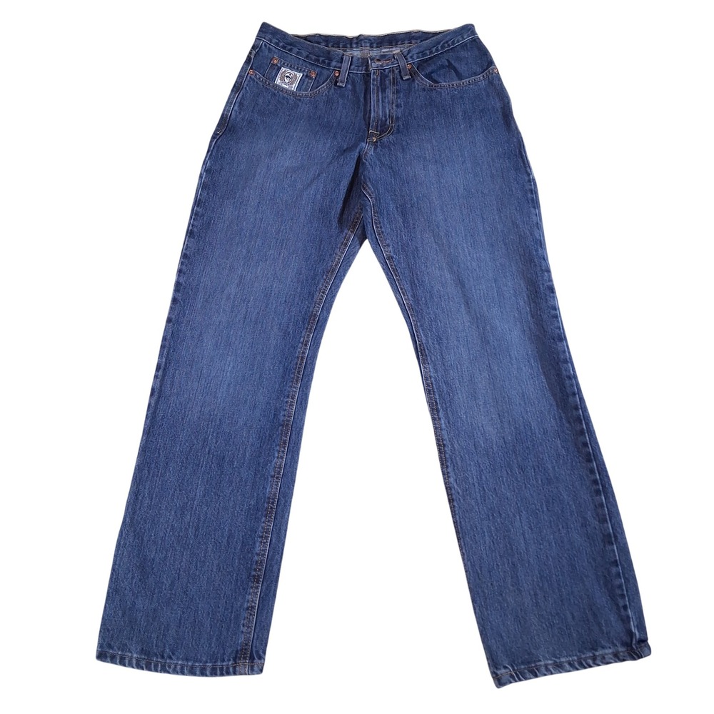 Cinch Up Men's Western Blue Jeans Straight Leg Denim Med Wash 31x32 (Fits 32x30)